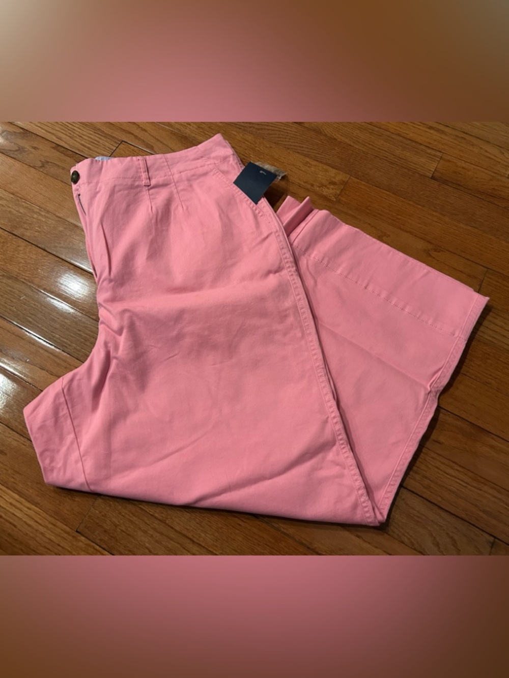 Crown & Ivy Pink Cropped Wide-Leg Pants, Size 16, NWT